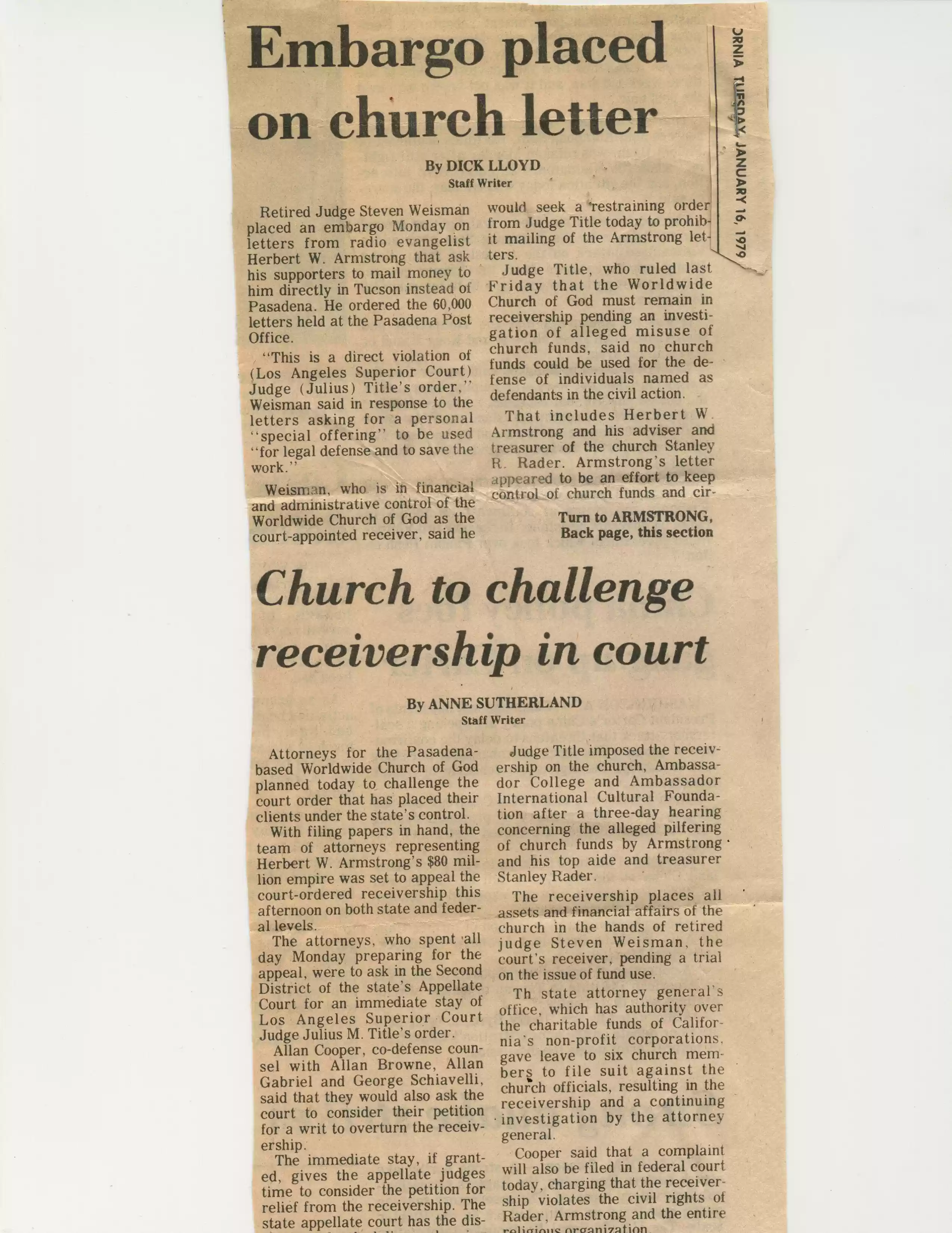 1. Pasadena Star News 1-16-79